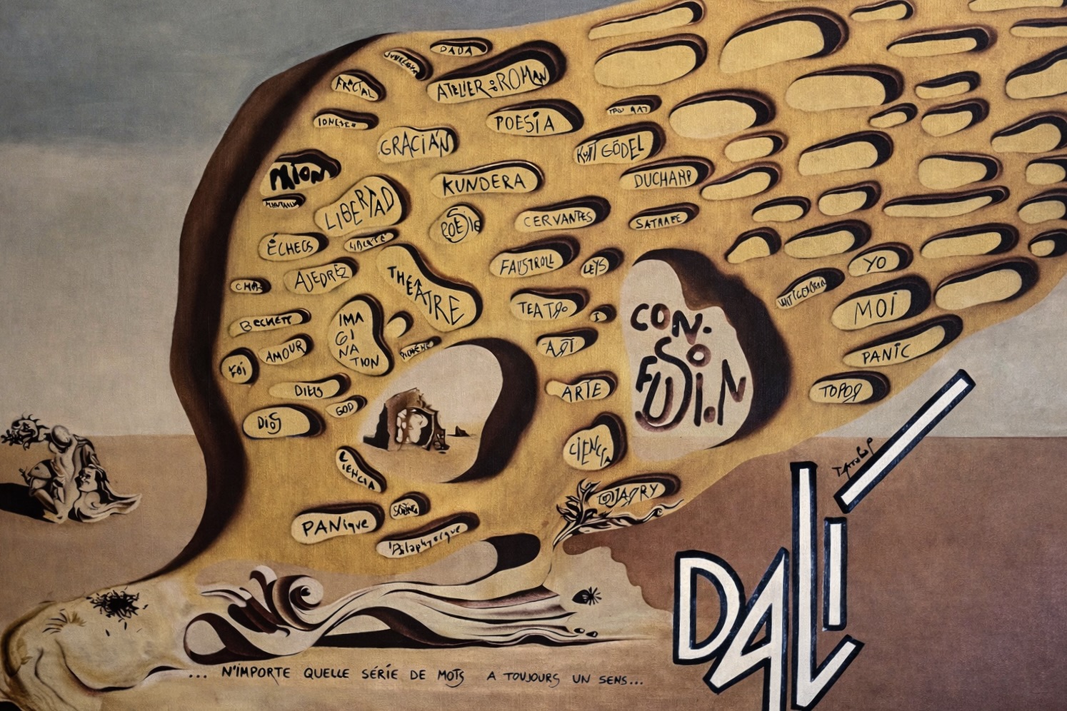 Réinterprétation d'un tableau de Dali par Fernando Arrabal.