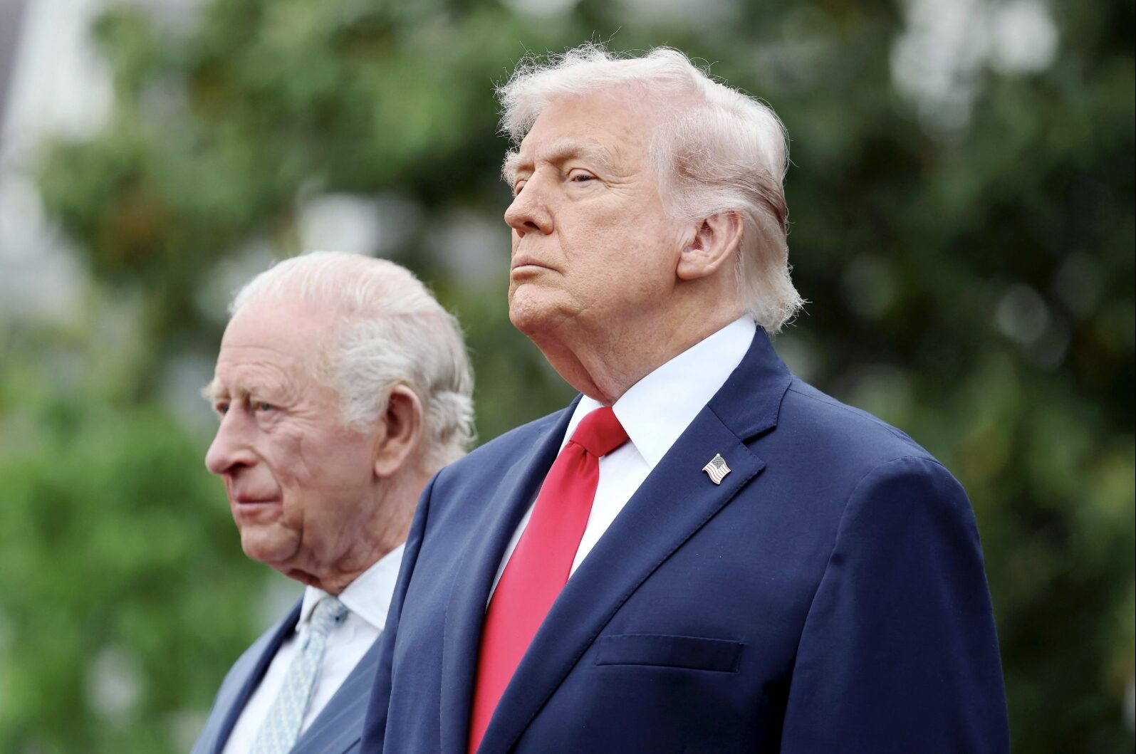 Le roi Charles III et le président américain Donald Trump à Washington DC.