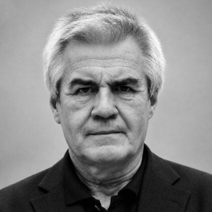 Portrait en noir et blanc de Rafael Cidoncha