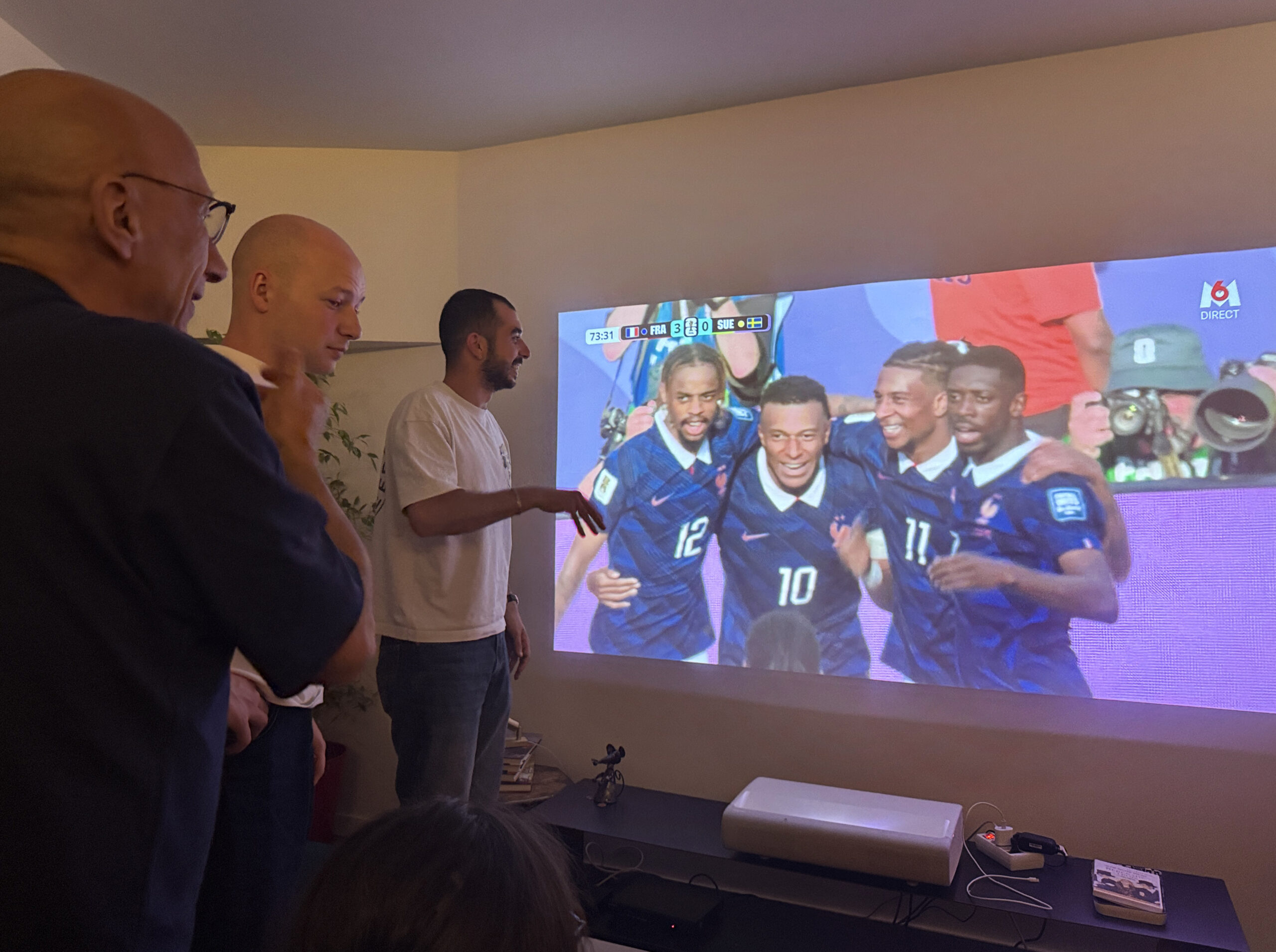 Le quatuor d’attaquants que le monde nous envie, lors du match France-Suède.