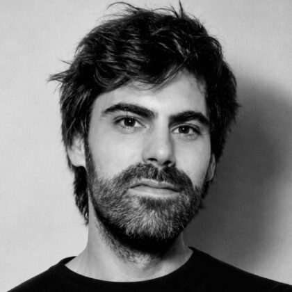 Portrait en noir et blanc de Xavier Gramont