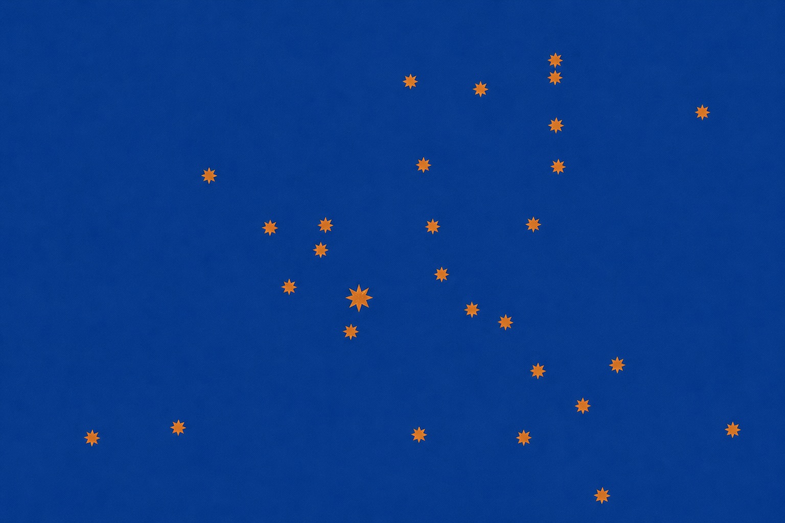 Modèle de drapeau européen rejeté, fond bleu avec étoiles.