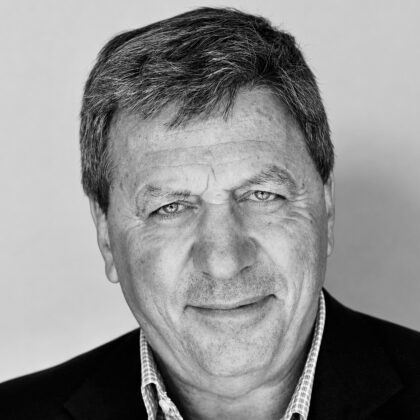 Portrait en noir et blanc de Pascal Rogard