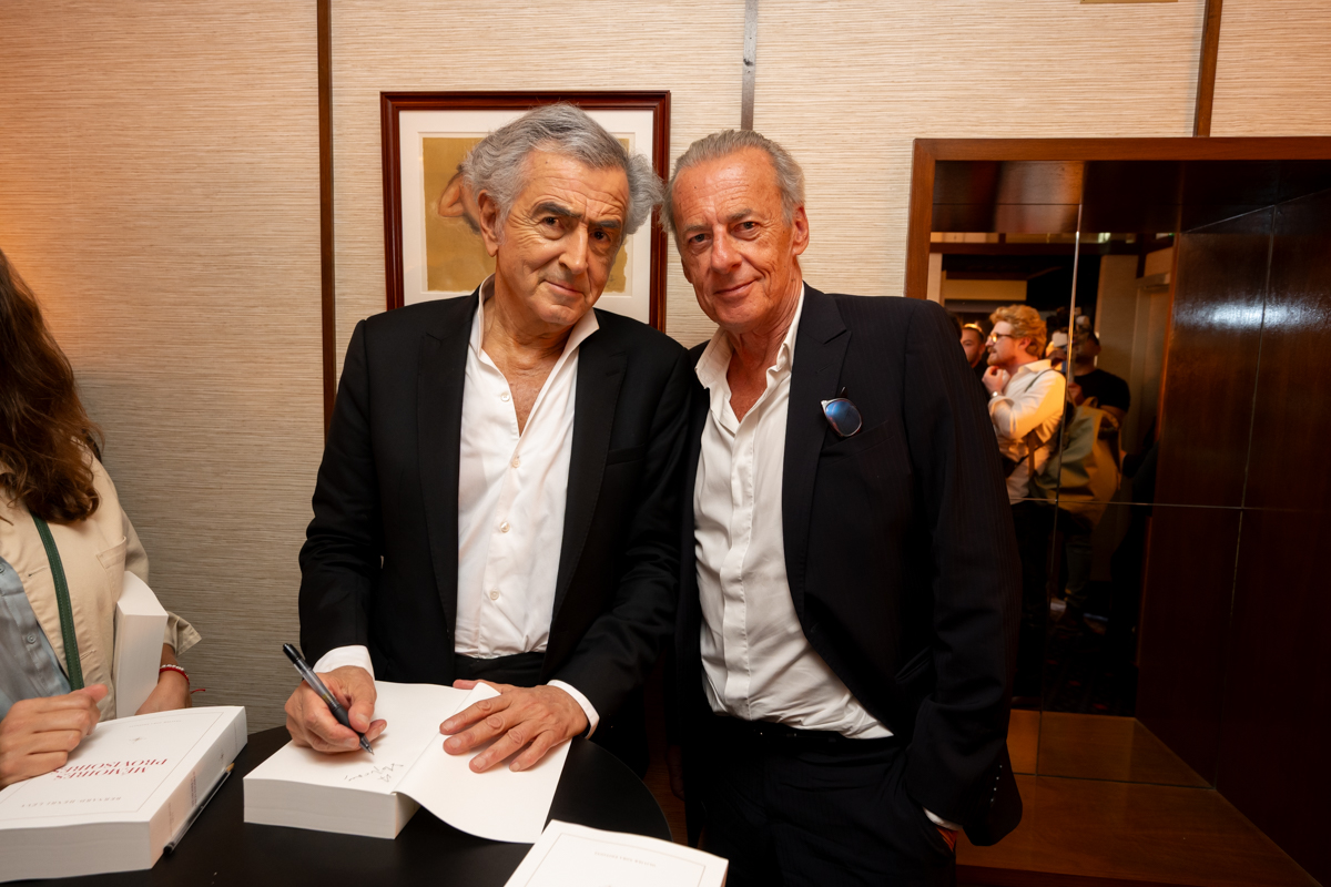 BHL et Olivier Nora lors de la soirée de lancement de « Mémoires provisoires » de Bernard-Henri Lévy