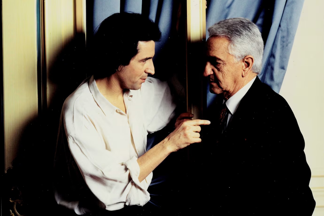 Bernard-Henri Lévy avec son père, André Lévy.