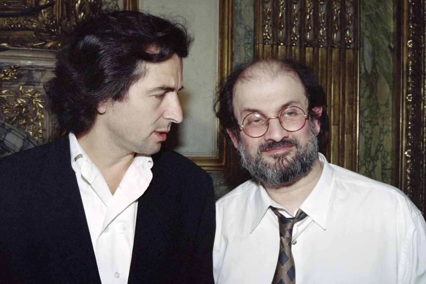 BHL et Salman Rushdie en 1993.