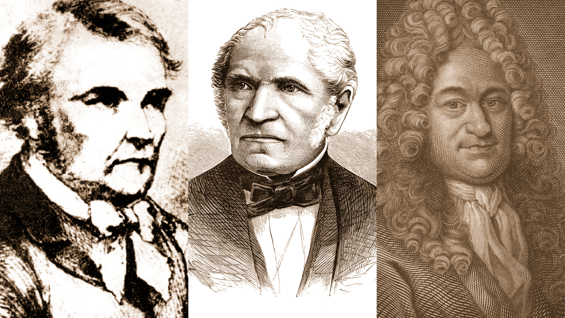 Un montage avec le faussaire littéraire Denis Vrain-Lucas, le mathématicien Michel Chasles et le philosophe Gottfried Wilhelm Leibniz.