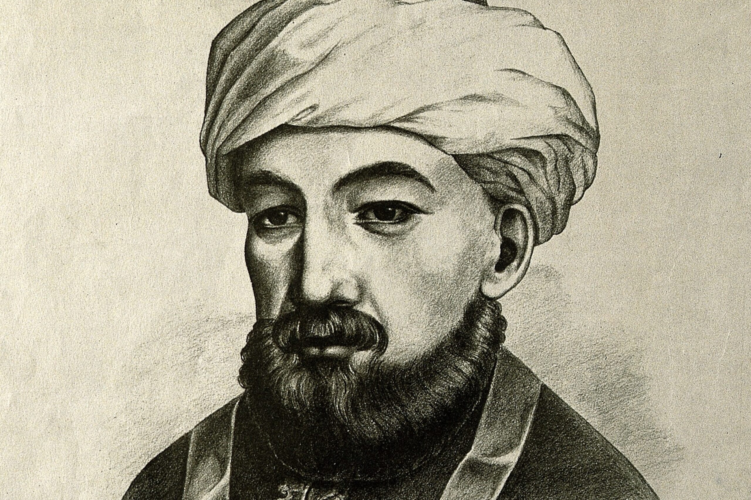 Gravure représentant Moïse Maïmonide.